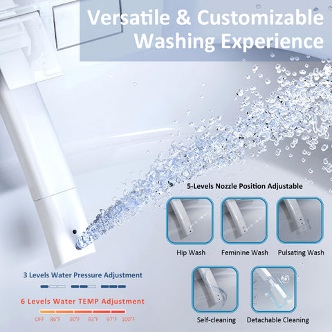 EPLO M3 Smart Elongated toilet Bidet ADA Compliant WaterSense Moving Dryer UVC Sanitize
