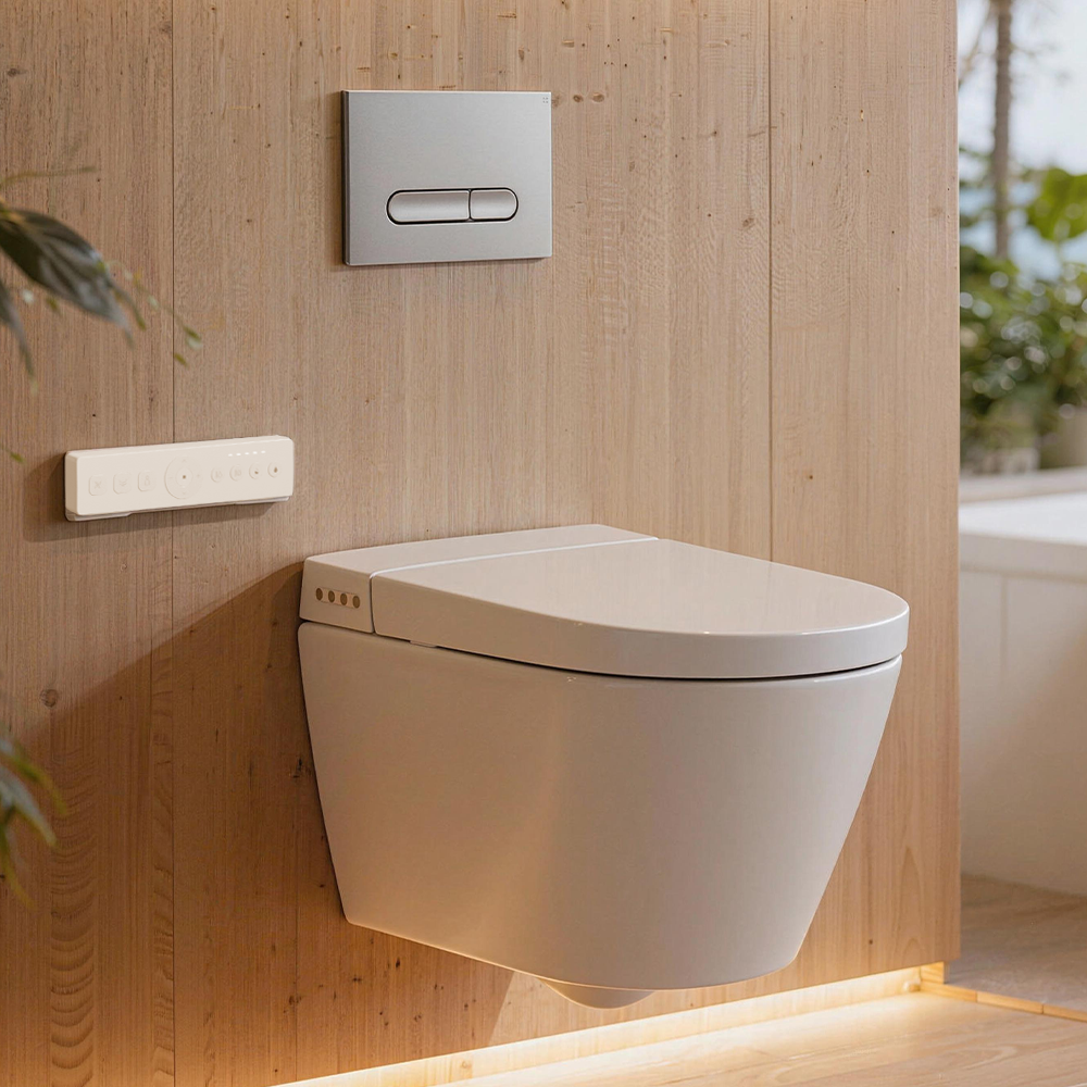 EPLO W20 Wall-Hung Smart Toilet with Bidet& Auto Flush& Heated Seat, Space-Saving