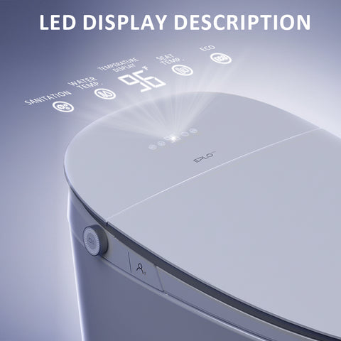 EPLO M1 Smart Elongated toilet Bidet 1000g Power Flush ADA Compliant Heated Seat