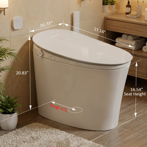EPLO M1 Smart Elongated toilet Bidet 1000g Power Flush ADA Compliant Heated Seat