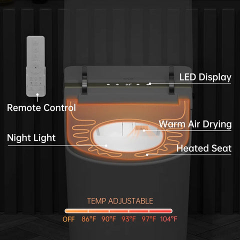 EPLO G20 Smart Bidet Toilet ADA Compliant AUTO Flush Warm Dryer