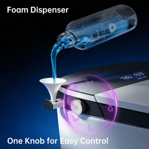 EPLO U8MAX Smart Toilet with Bidet - 1000g Power Flush ADA Compliant Moving Dryer Auto Flush